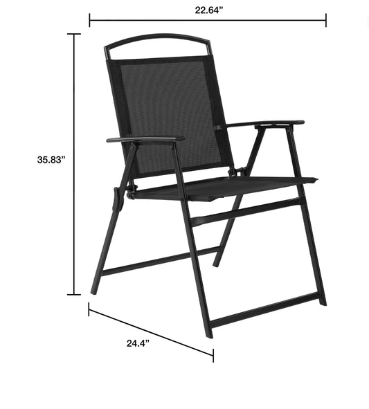 Mainstays Albany Lane 3 Piece Outdoor Bistro Set, Black