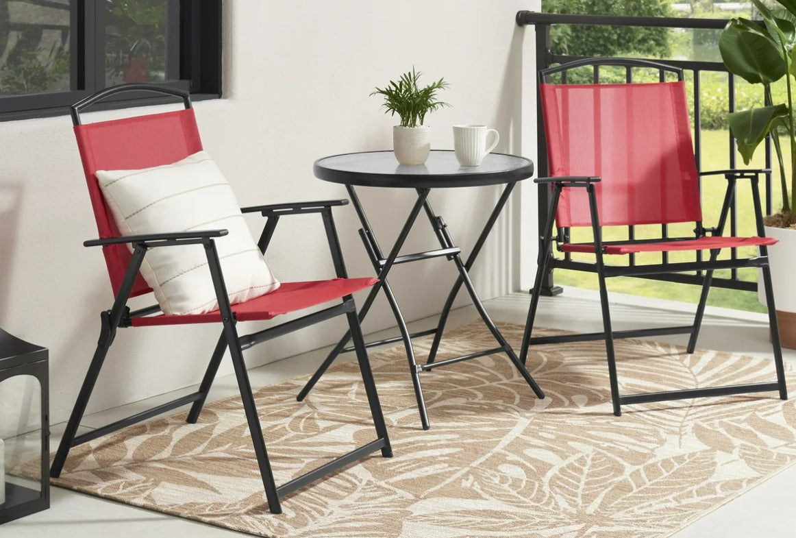 Mainstays Albany Lane 3 Piece Outdoor Bistro Set, Black